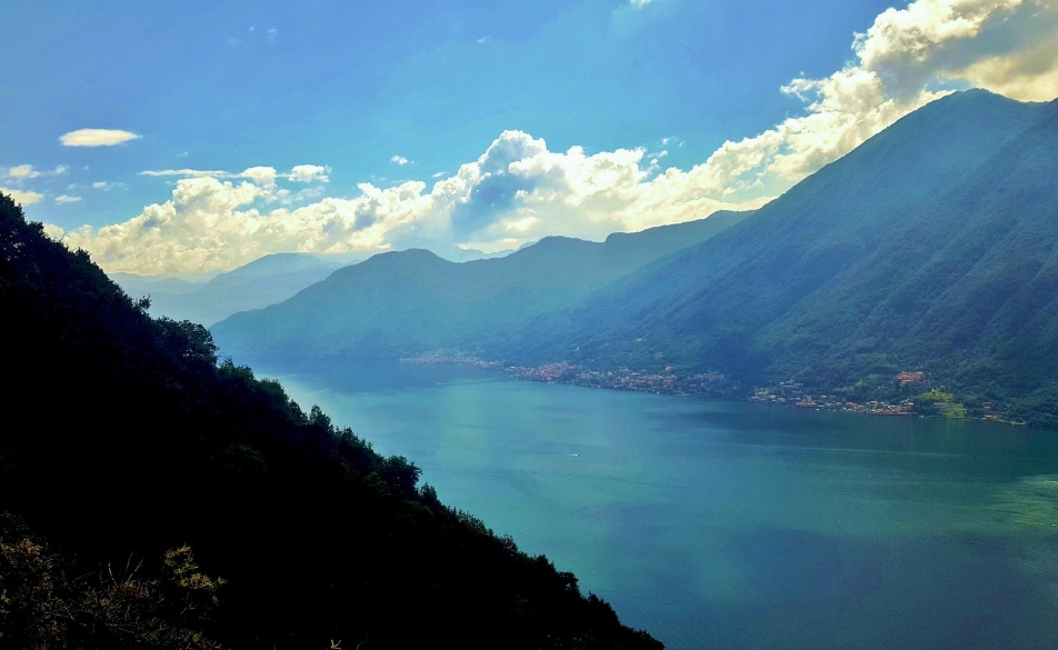 Lake Como view east from Pigra